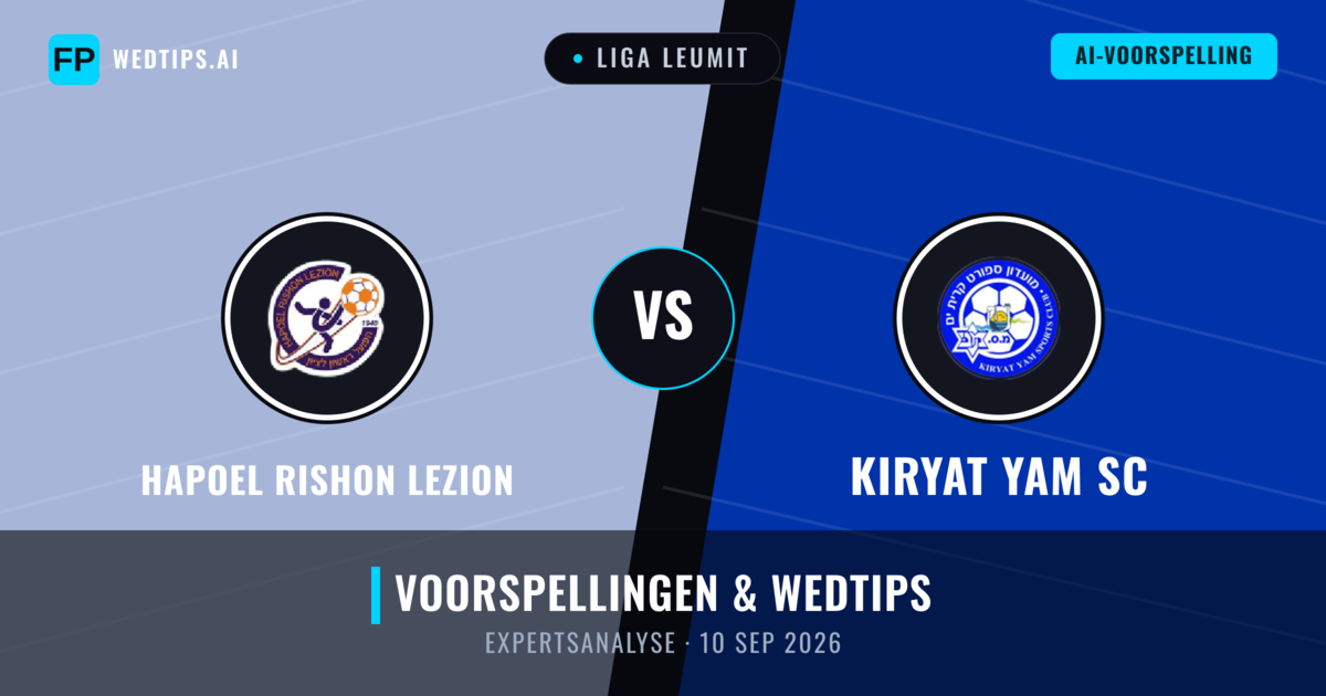 Hapoel Rishon LeZion vs Kiryat Yam SC — voorspelling en vooruitblik wedstrijd