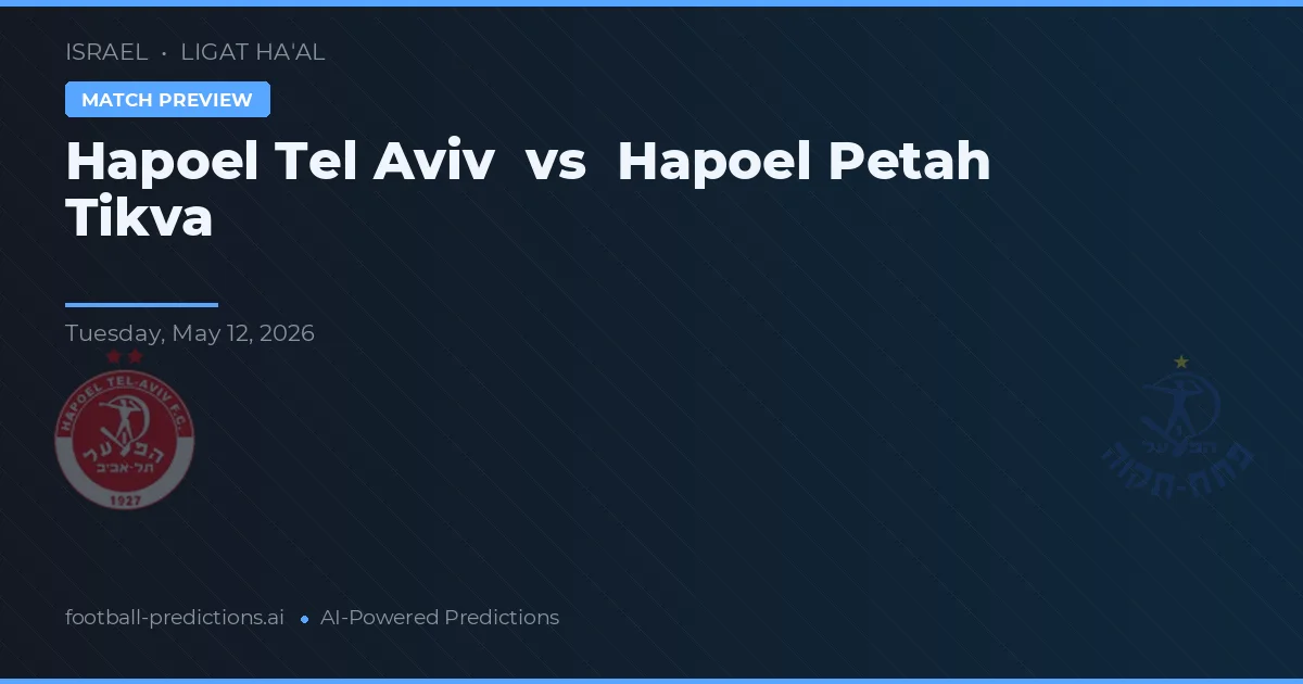 Hapoel Tel Aviv vs Hapoel Petah Tikva — voorspelling en vooruitblik wedstrijd