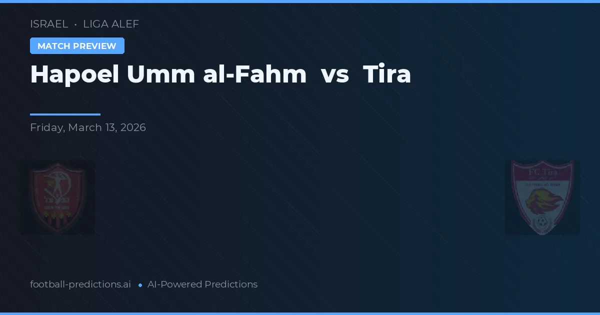 Hapoel Umm al-Fahm vs Tira — voorspelling en vooruitblik wedstrijd