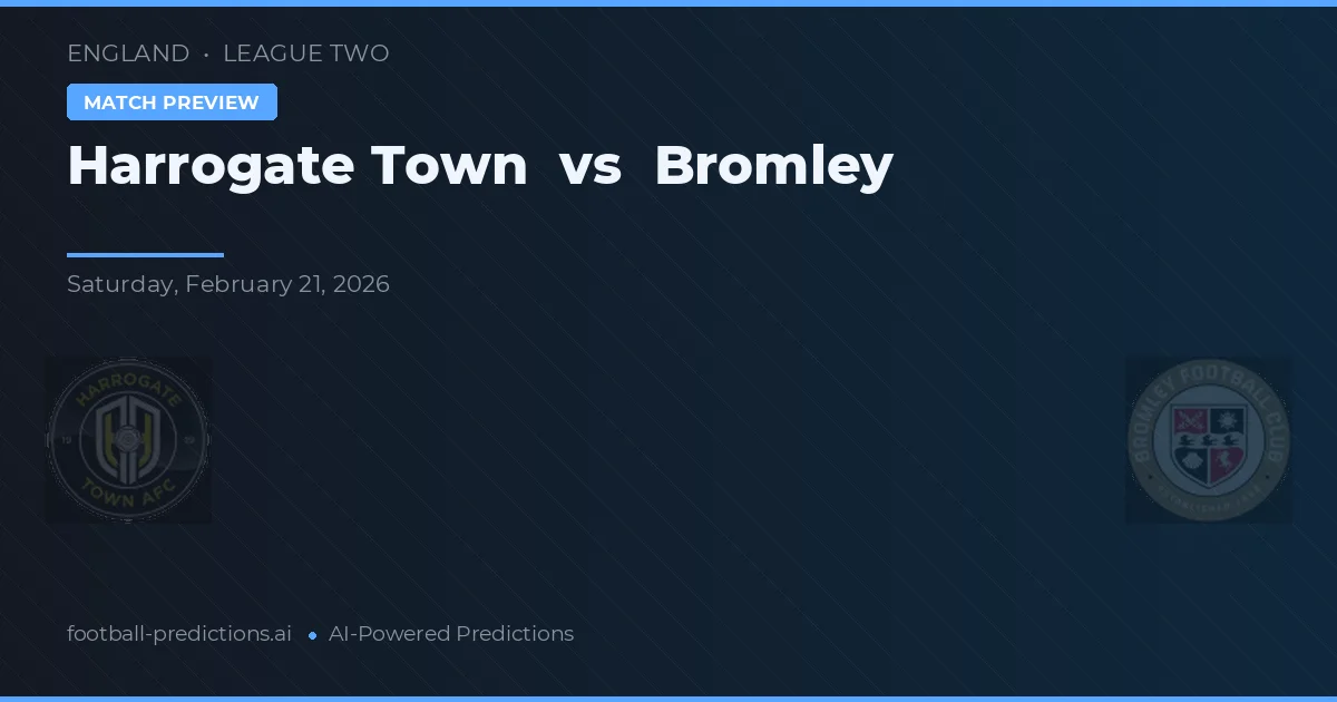 Harrogate Town vs Bromley — voorspelling en vooruitblik wedstrijd