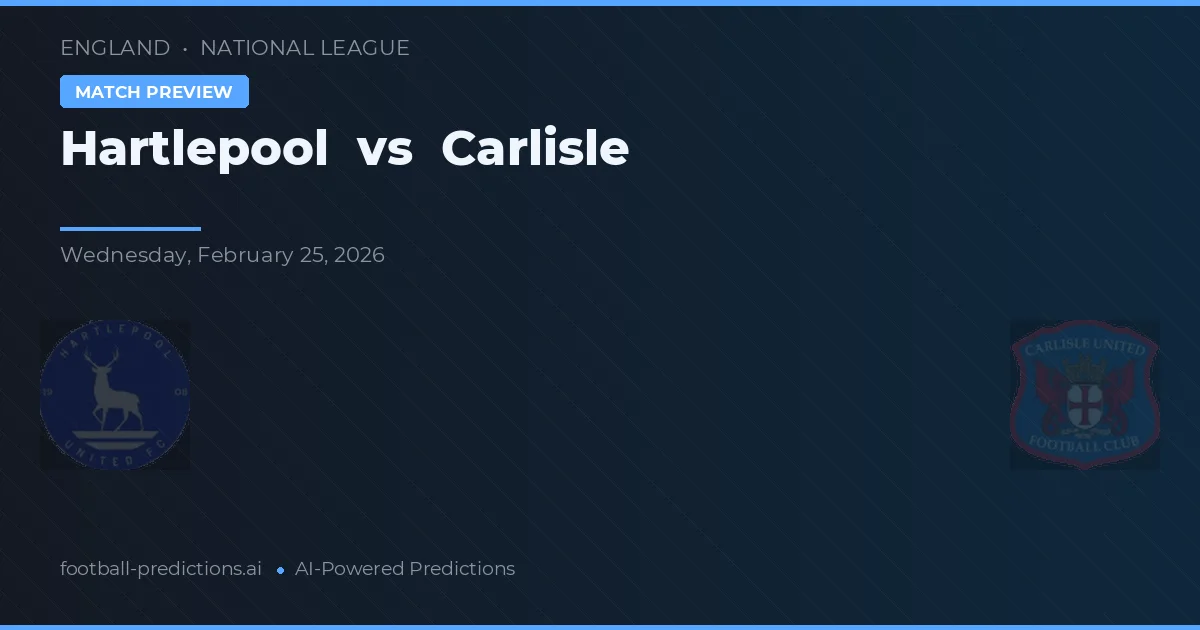 Hartlepool vs Carlisle — voorspelling en vooruitblik wedstrijd