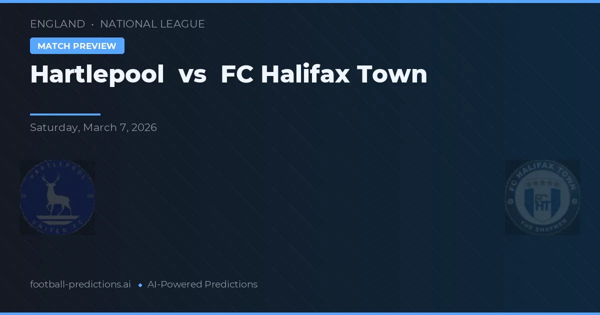 Hartlepool vs FC Halifax Town — voorspelling en vooruitblik wedstrijd