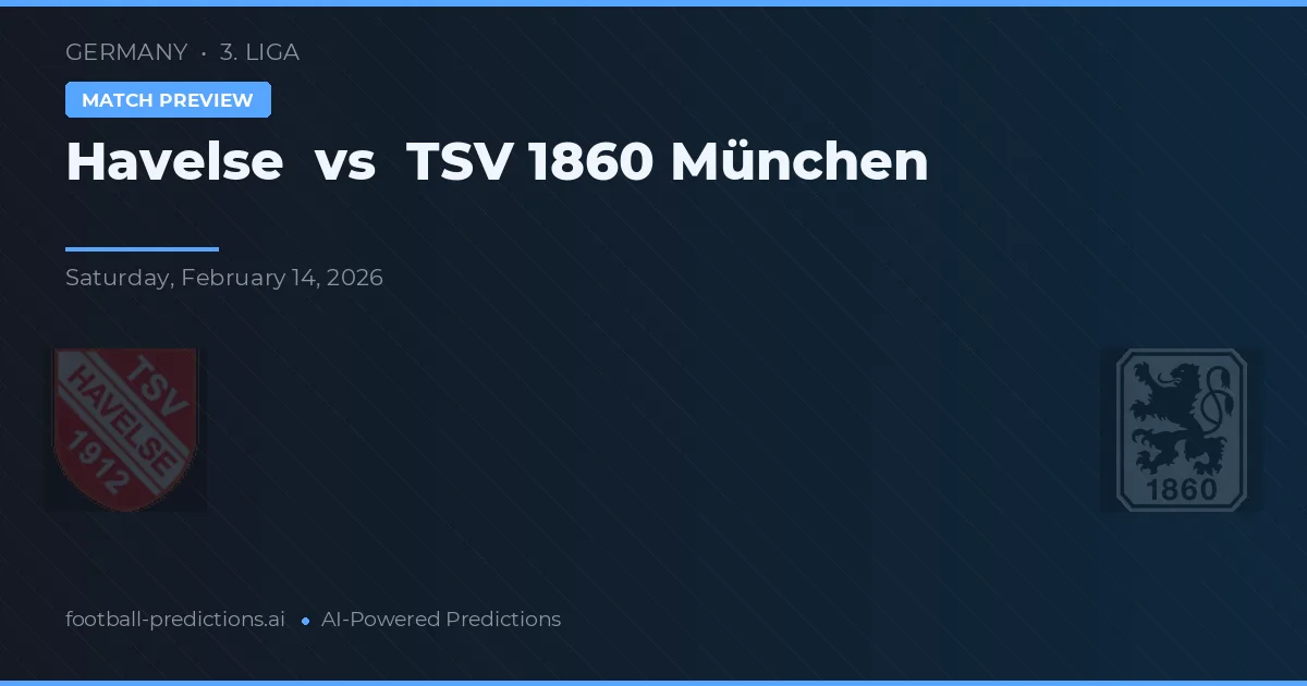 Havelse vs TSV 1860 München — voorspelling en vooruitblik wedstrijd