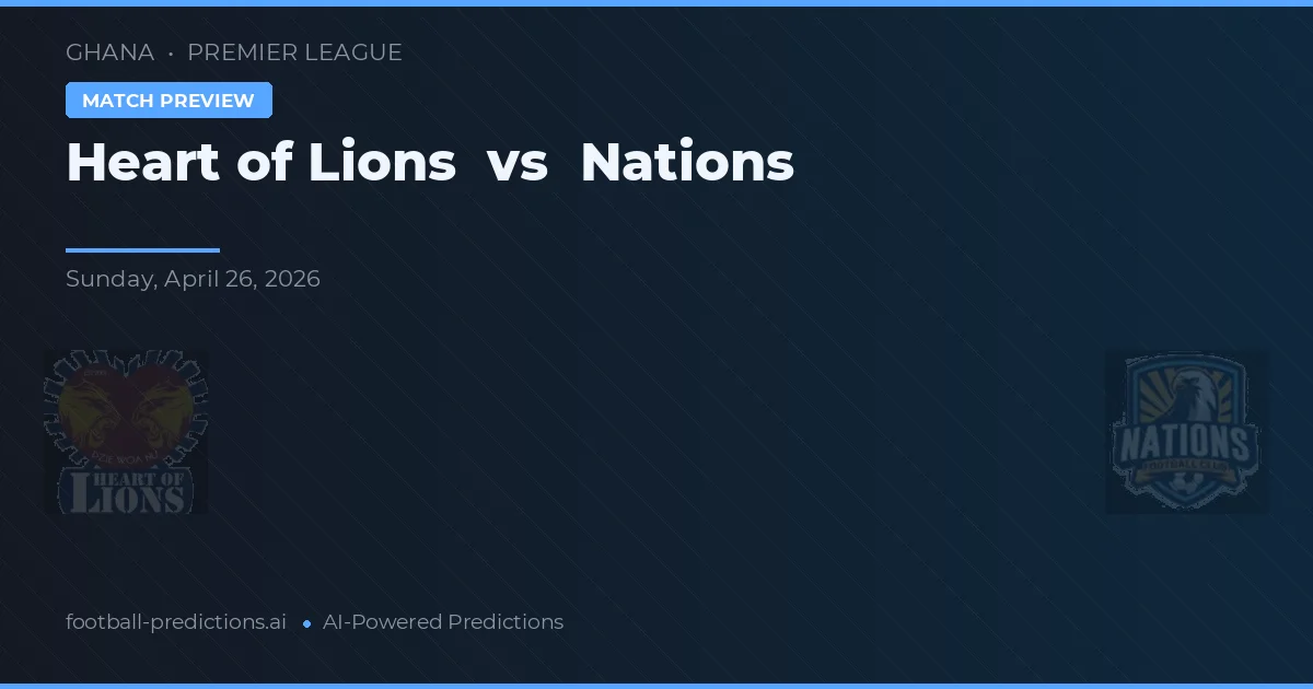 Heart of Lions vs Naties — voorspelling en vooruitblik wedstrijd