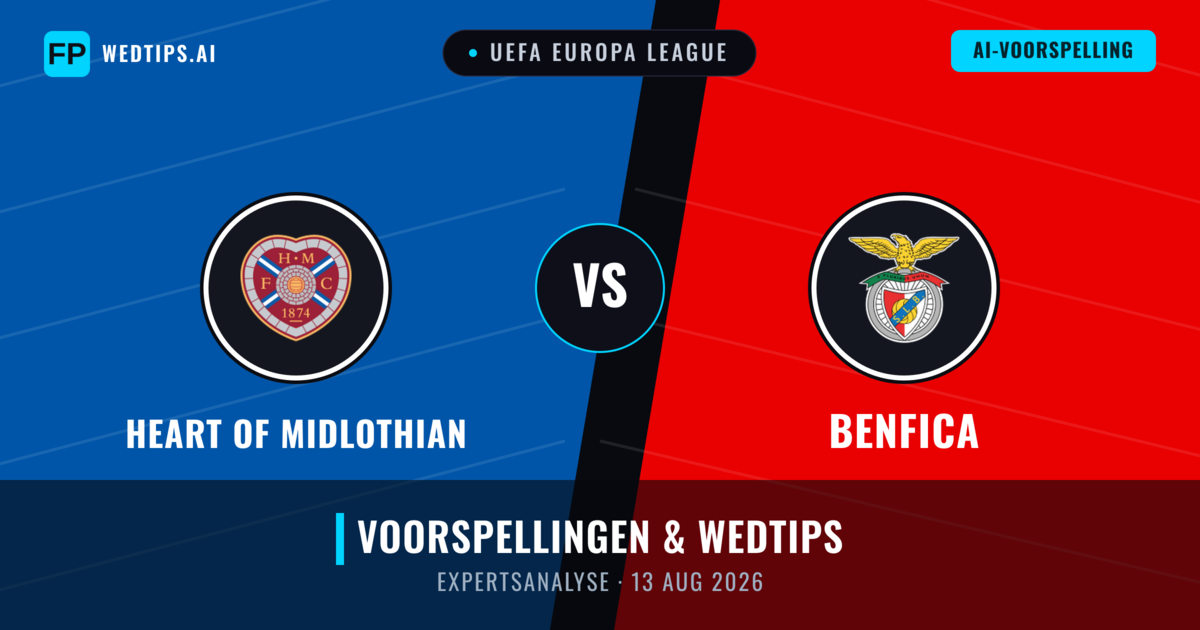 Heart of Midlothian vs Benfica — voorspelling en vooruitblik wedstrijd