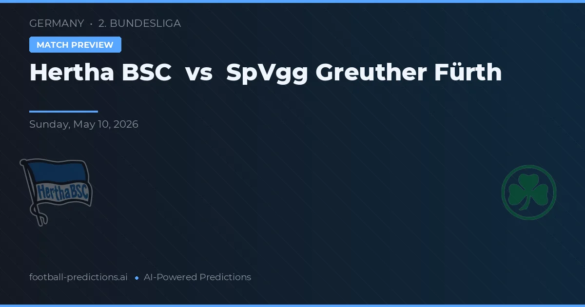 Hertha BSC vs SpVgg Greuther Fürth — voorspelling en vooruitblik wedstrijd