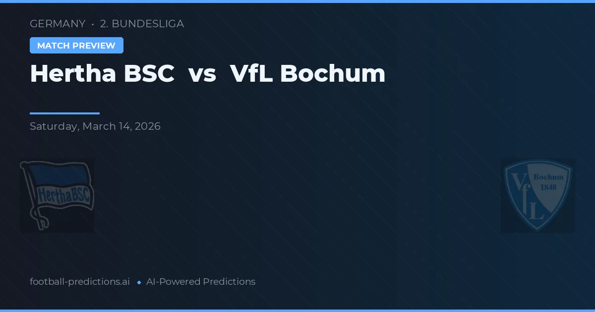 Hertha BSC vs VfL Bochum — voorspelling en vooruitblik wedstrijd