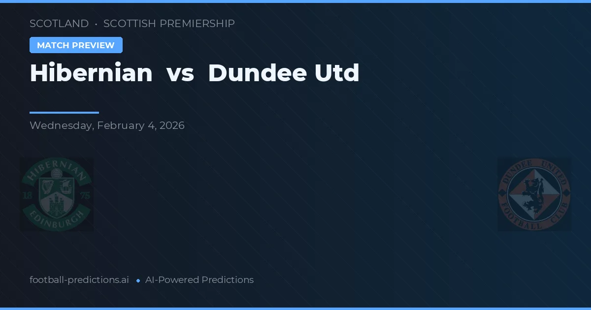 Hibernian vs Dundee United — voorspelling en vooruitblik wedstrijd