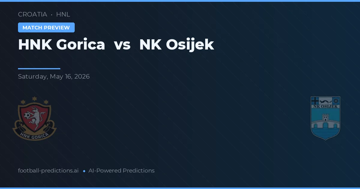 HNK Gorica vs NK Osijek — voorspelling en vooruitblik wedstrijd
