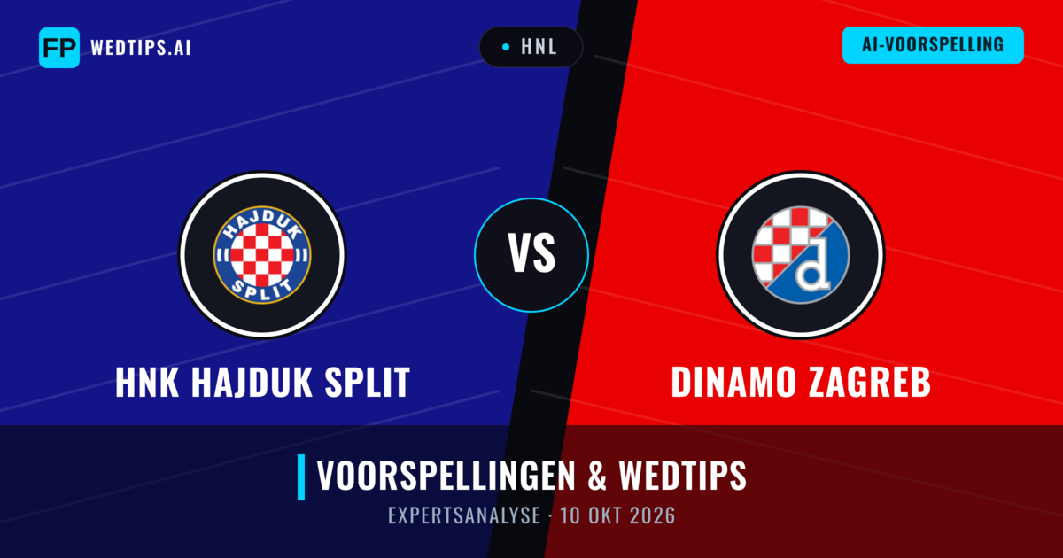 HNK Hajduk Split vs Dinamo Zagreb — voorspelling en vooruitblik wedstrijd