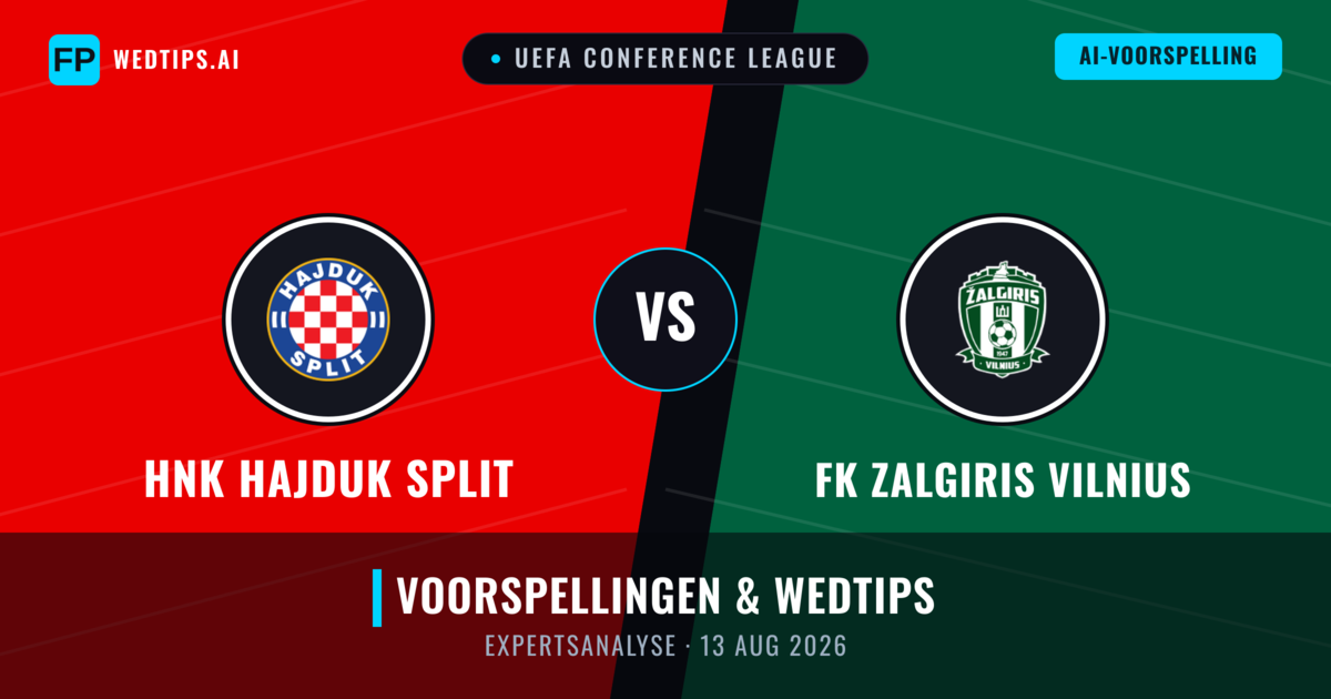 HNK Hajduk Split vs FK Zalgiris Vilnius — voorspelling en vooruitblik wedstrijd