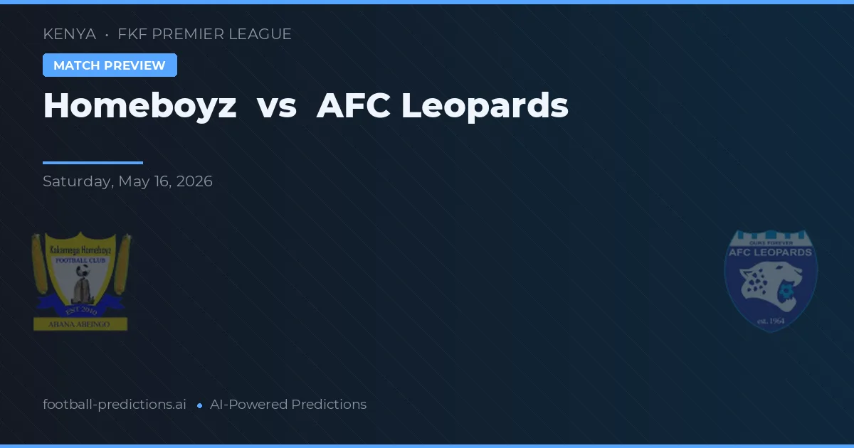 Homeboyz vs AFC Leopards — voorspelling en vooruitblik wedstrijd