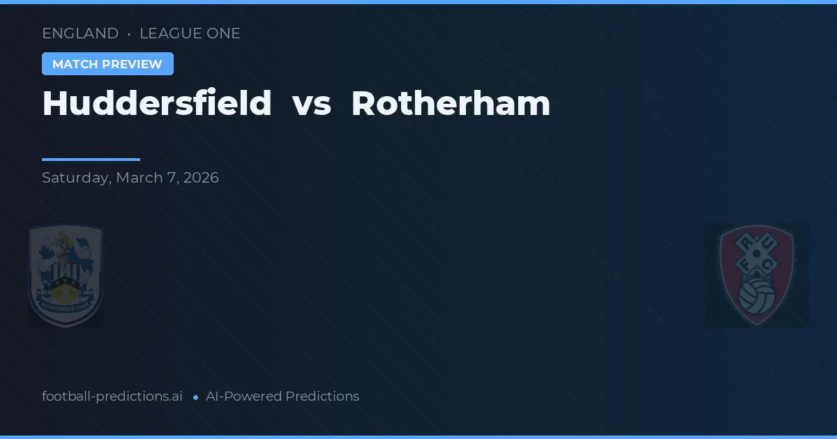 Huddersfield vs Rotherham — voorspelling en vooruitblik wedstrijd