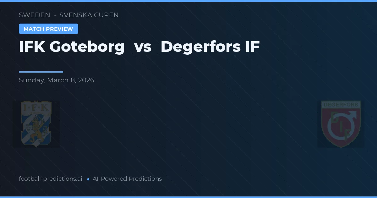 IFK Göteborg vs Degerfors IF — voorspelling en vooruitblik wedstrijd