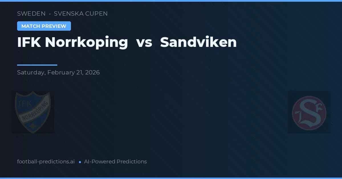 IFK Norrköping vs Sandviken — voorspelling en vooruitblik wedstrijd