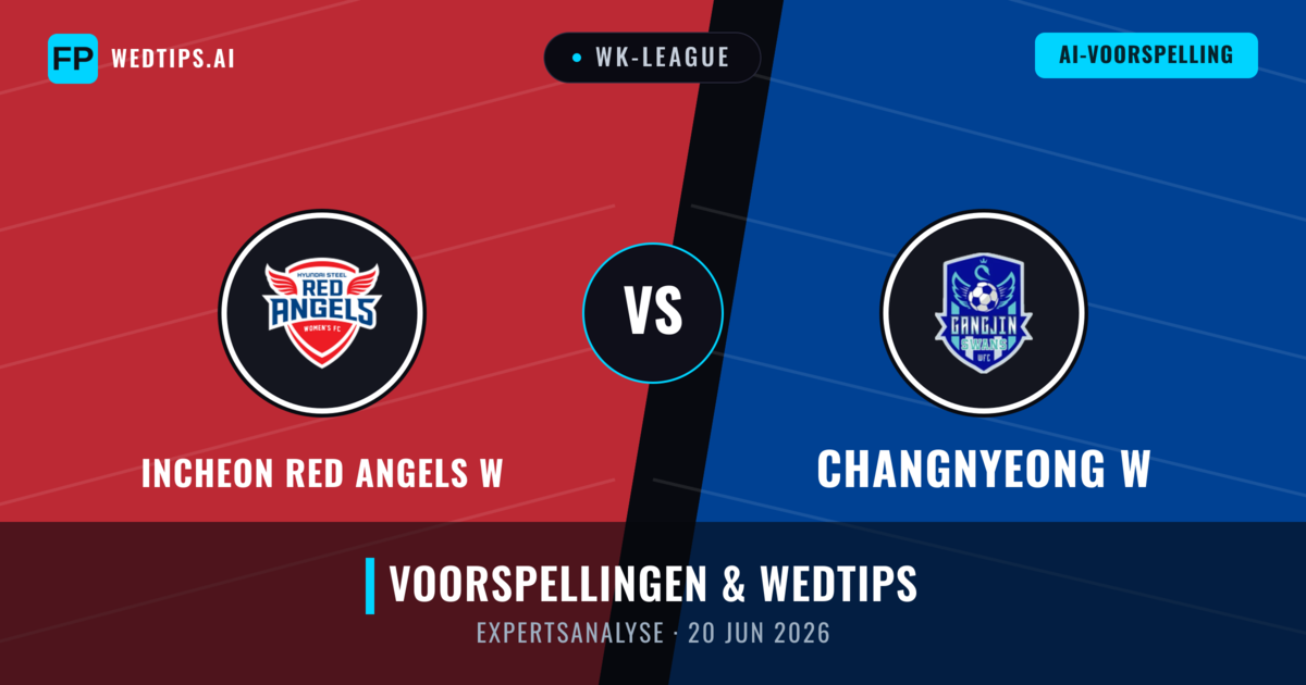 Incheon Red Angels W vs Changnyeong W — voorspelling en vooruitblik wedstrijd