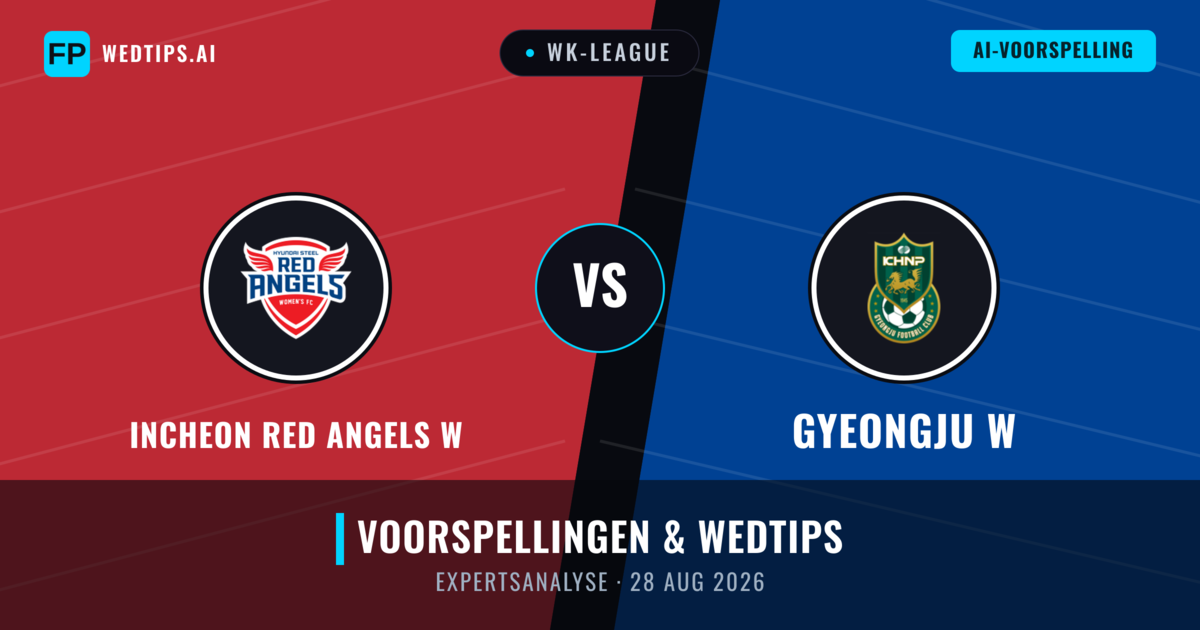 Incheon Red Angels W vs Gyeongju W — voorspelling en vooruitblik wedstrijd