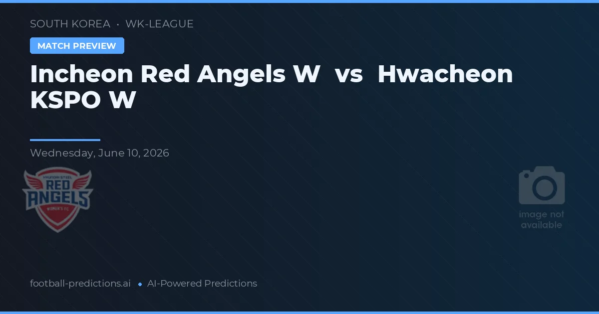 Hwacheon KSPO W vs Incheon Red Angels W — voorspelling en vooruitblik wedstrijd