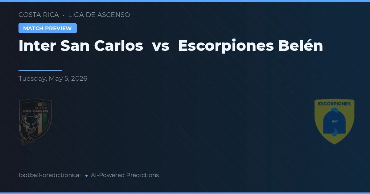 Inter San Carlos vs Escorpiones Belén — voorspelling en vooruitblik wedstrijd