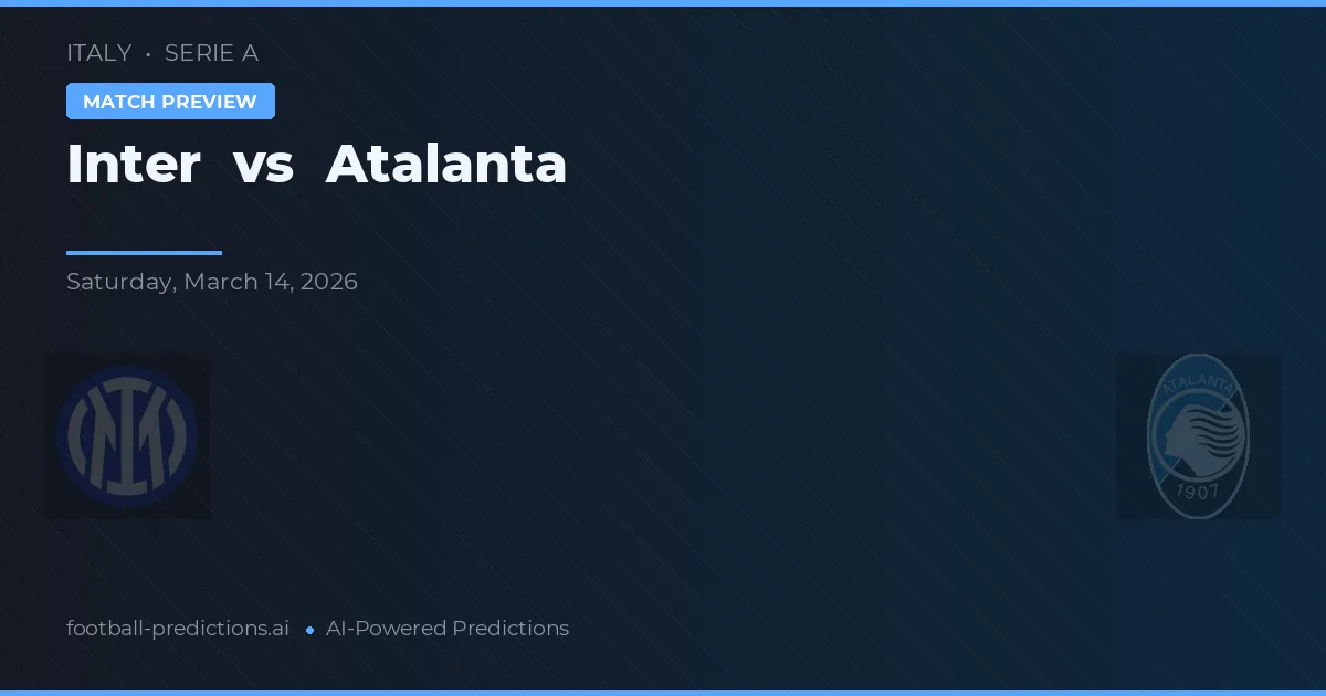 Internazionale vs Atalanta — voorspelling en vooruitblik wedstrijd