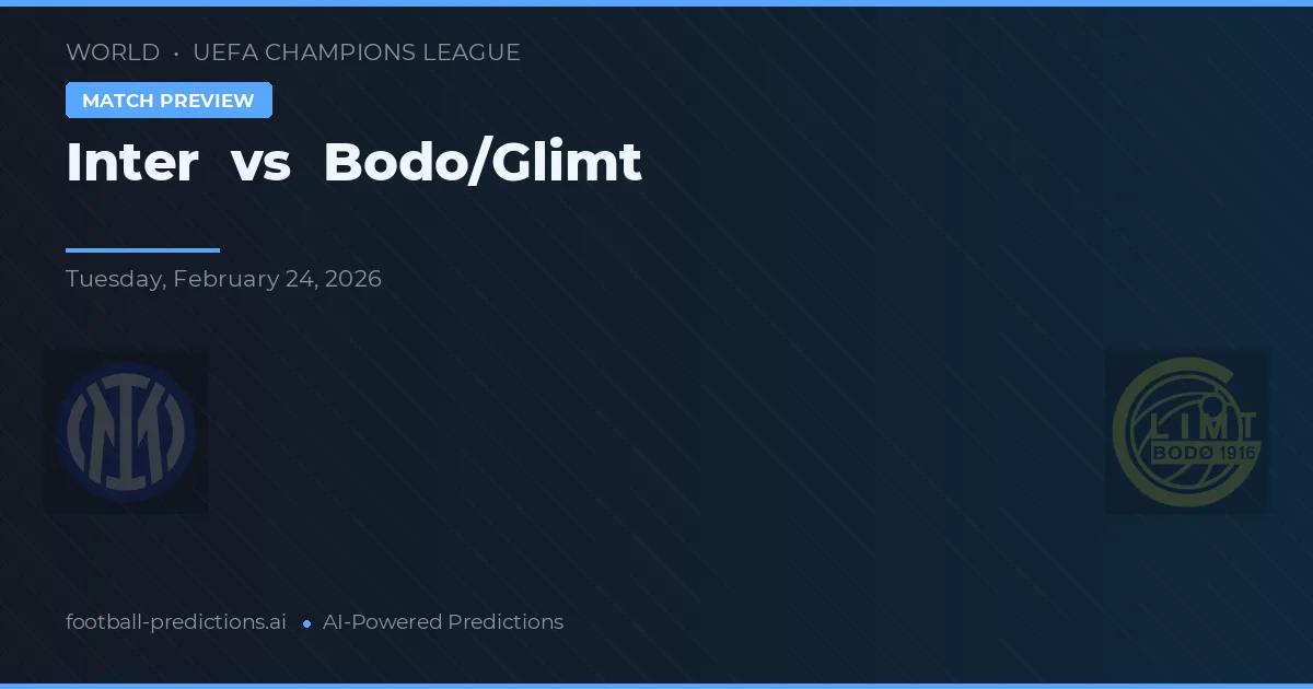 Internazionale vs Bodø/Glimt — voorspelling en vooruitblik wedstrijd