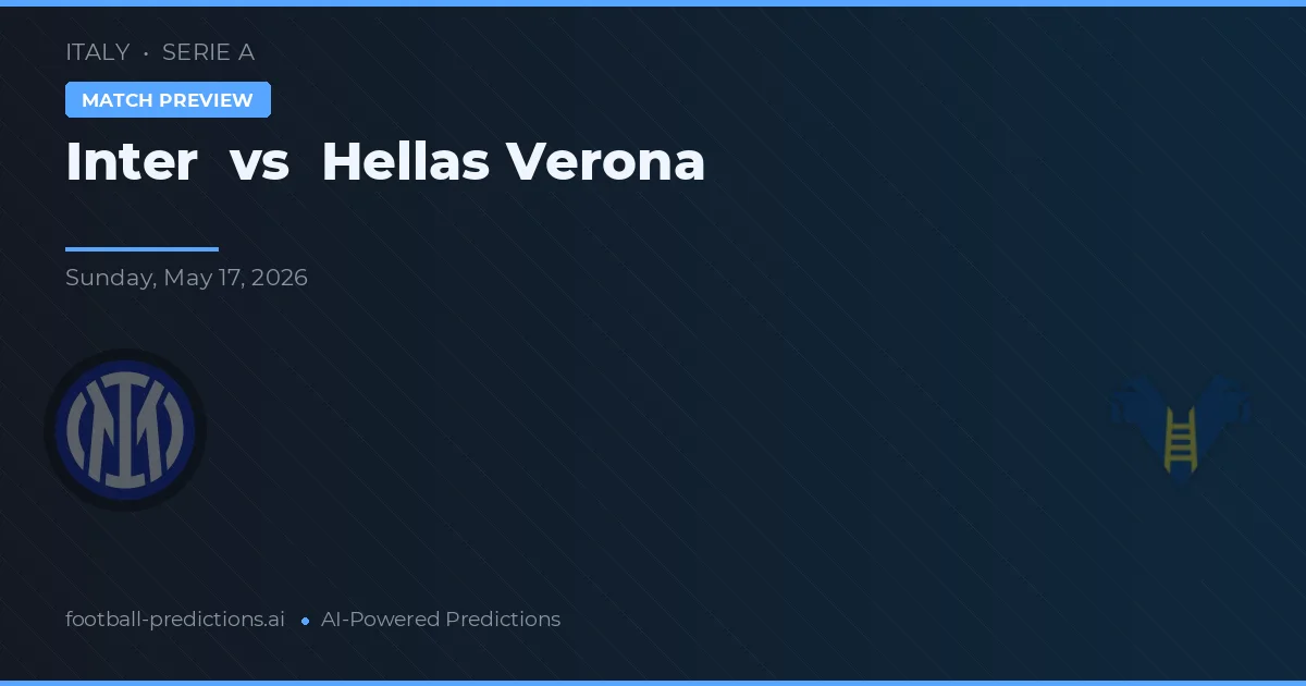 Internazionale vs Hoge Verona — voorspelling en vooruitblik wedstrijd