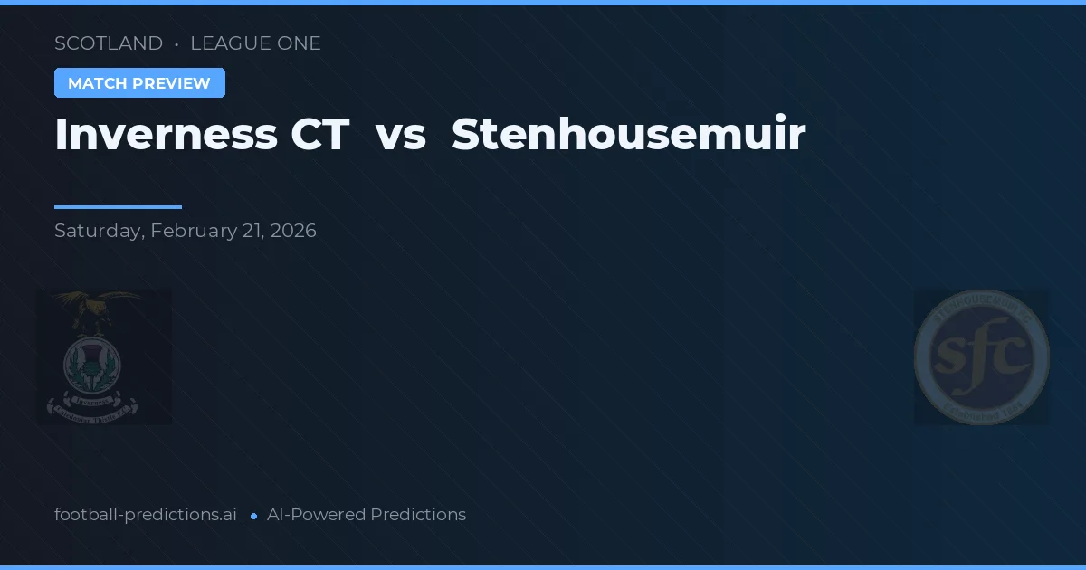 Inverness CT vs Stenhousemuir — voorspelling en vooruitblik wedstrijd