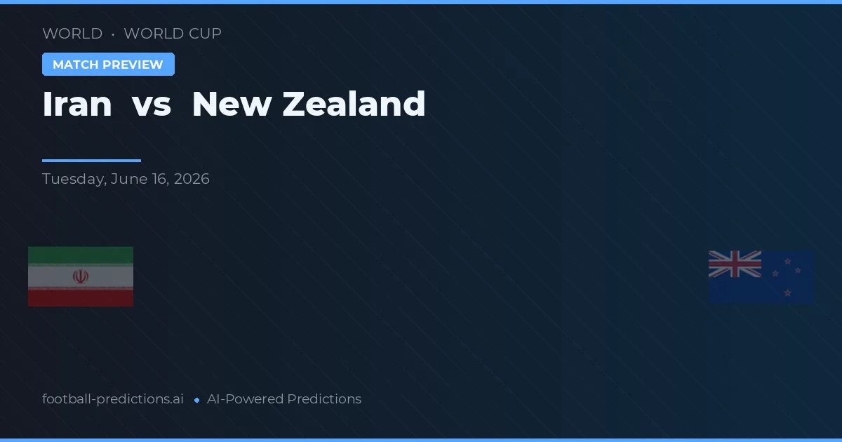 Iran vs Nieuw-Zeeland — voorspelling en vooruitblik wedstrijd