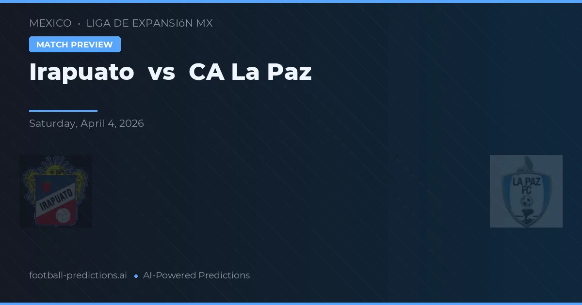 Irapuato vs CA La Paz — voorspelling en vooruitblik wedstrijd