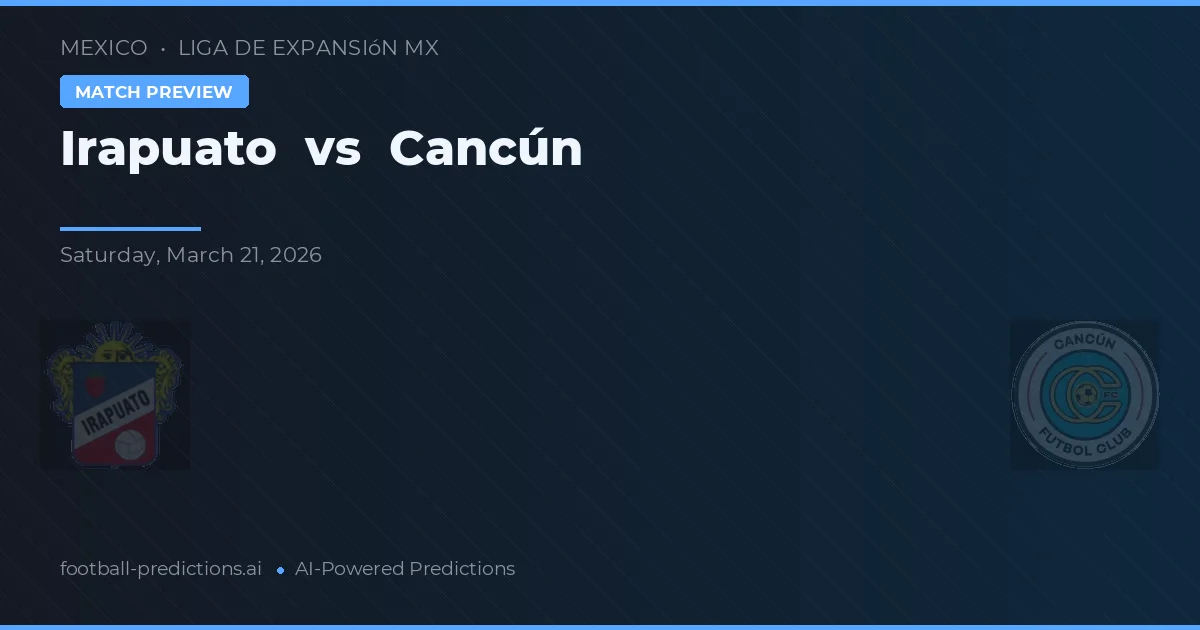 Irapuato vs Cancún — voorspelling en vooruitblik wedstrijd