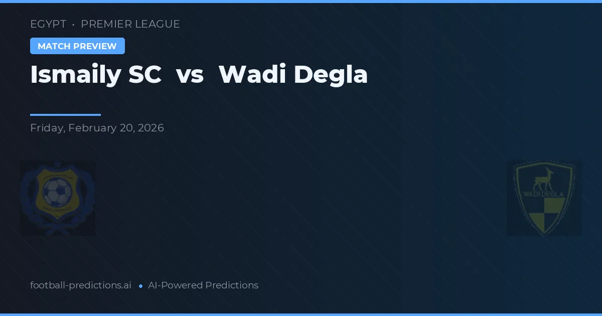 Ismaily SC vs Wadi Degla — voorspelling en vooruitblik wedstrijd