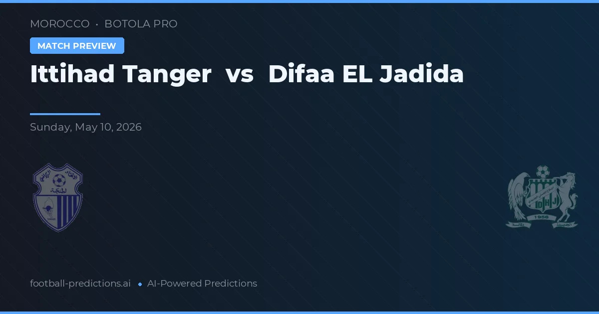 Ittihad Tanger vs Difaa El Jadida — voorspelling en vooruitblik wedstrijd