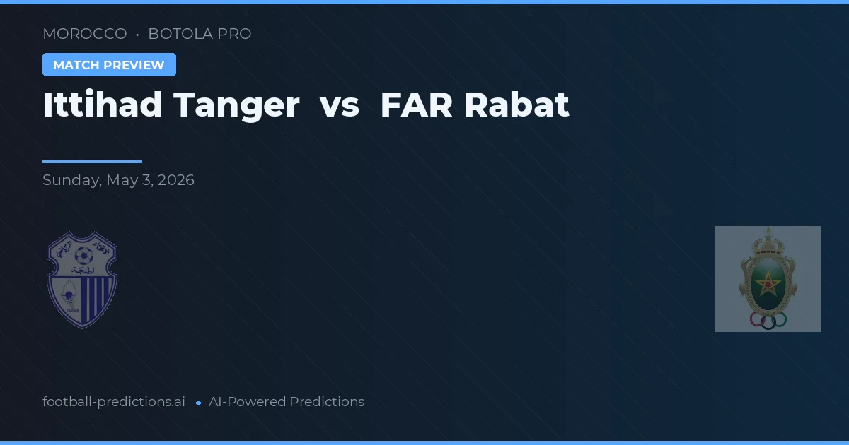 Ittihad Tanger vs FAR Rabat — voorspelling en vooruitblik wedstrijd