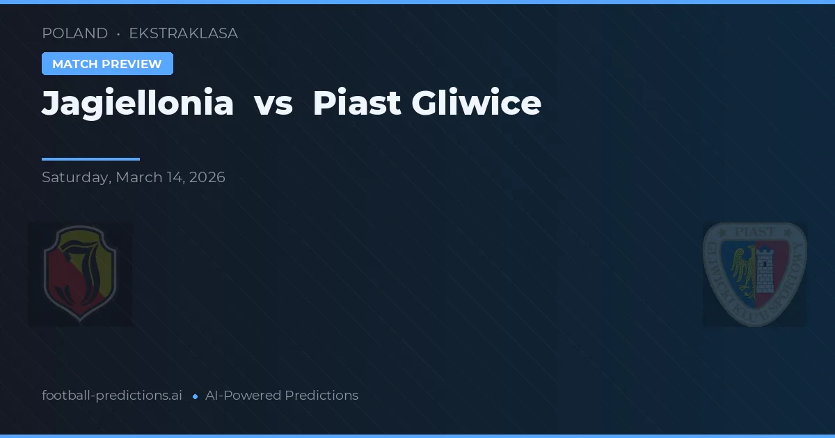 Jagiellonia Białystok vs Piast Gliwice — voorspelling en vooruitblik wedstrijd