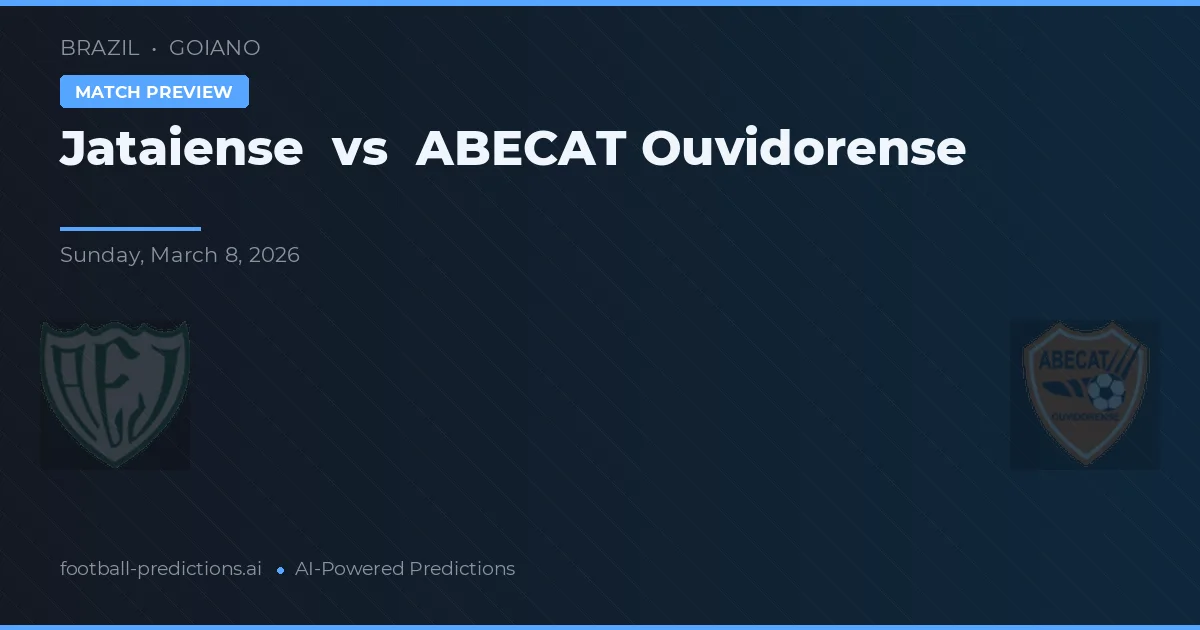 Jataiense vs ABECAT Ouvidorense — voorspelling en vooruitblik wedstrijd