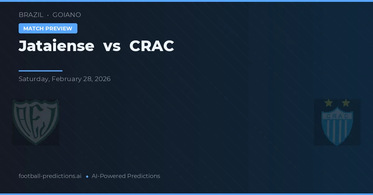 Jataiense vs CRAC — voorspelling en vooruitblik wedstrijd