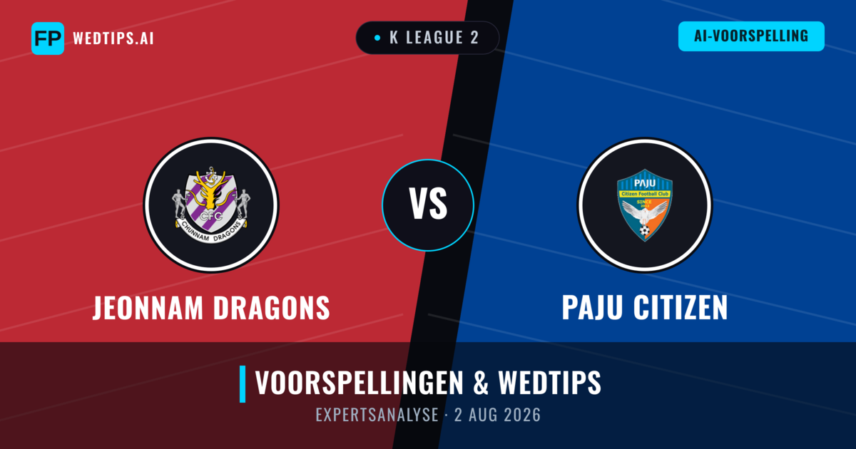 Jeonnam Dragons vs Paju Citizen — voorspelling en vooruitblik wedstrijd
