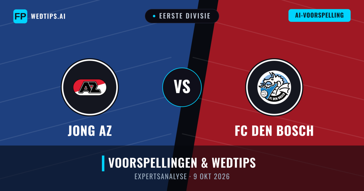 Jong AZ vs FC Den Bosch — voorspelling en vooruitblik wedstrijd