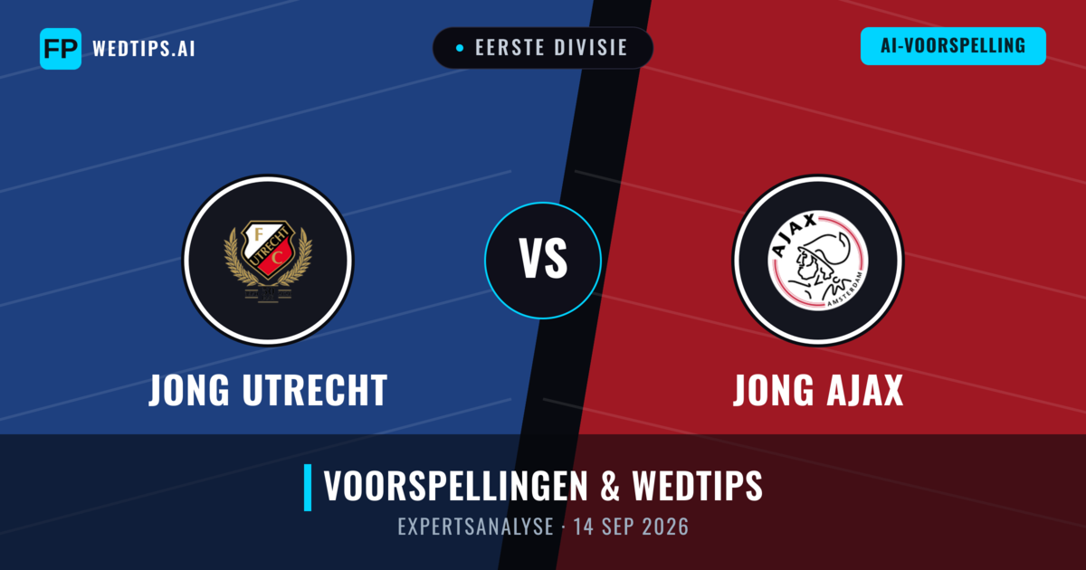 Jong Utrecht vs Jong Ajax — voorspelling en vooruitblik wedstrijd
