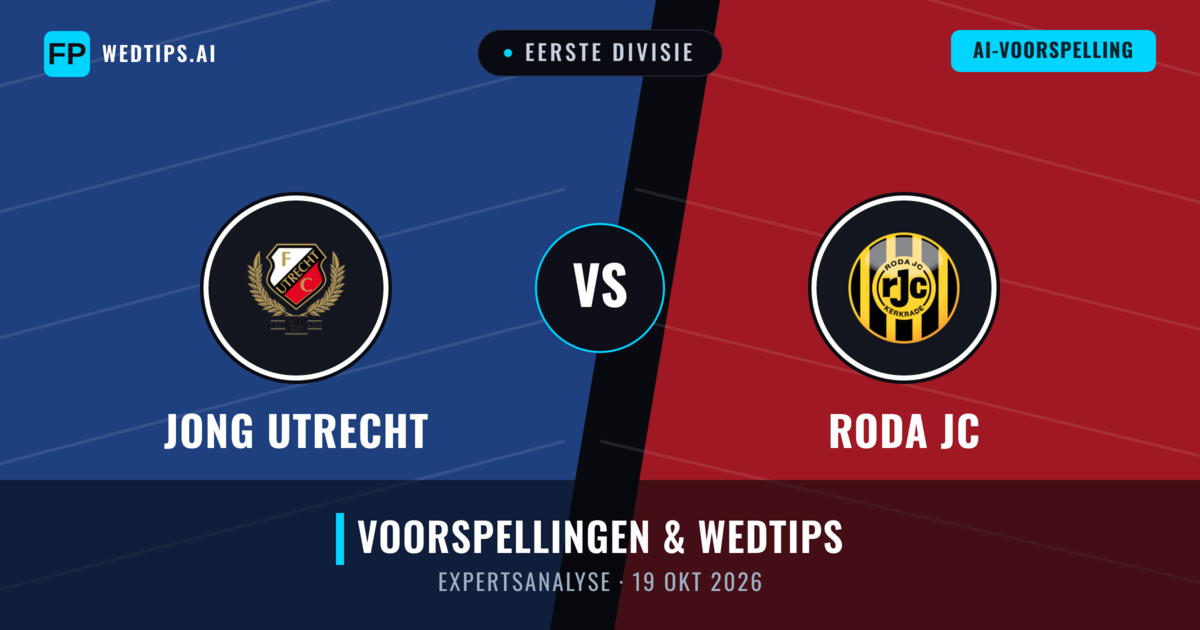 Jong Utrecht vs Roda JC — voorspelling en vooruitblik wedstrijd