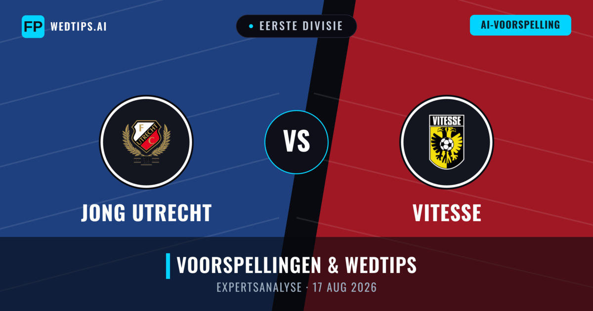 Jong Utrecht vs Vitesse — voorspelling en vooruitblik wedstrijd