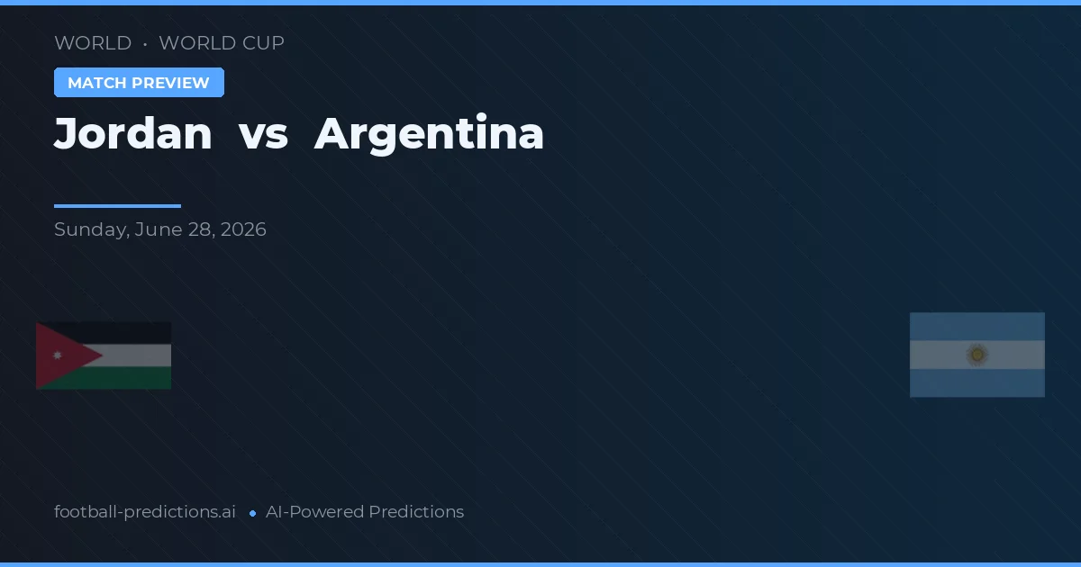 Jordanië vs Argentinië — voorspelling en vooruitblik wedstrijd
