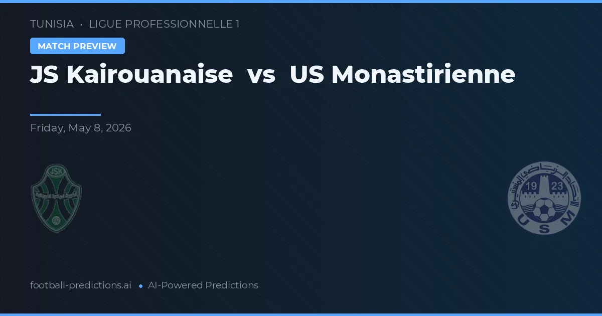 JS Kairouanaise vs US Monastirienne — voorspelling en vooruitblik wedstrijd