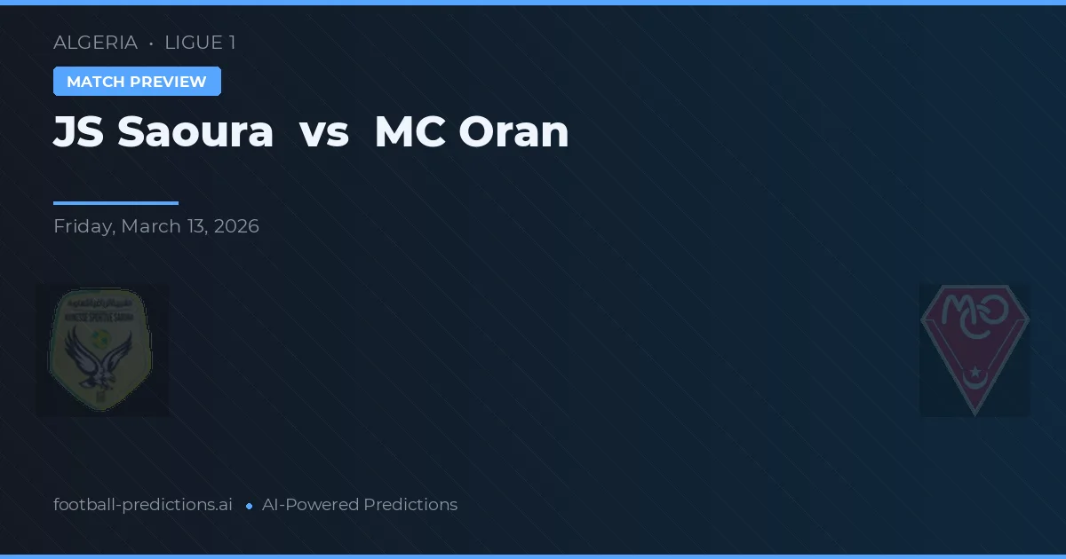 JS Saoura vs MC Oran — voorspelling en vooruitblik wedstrijd