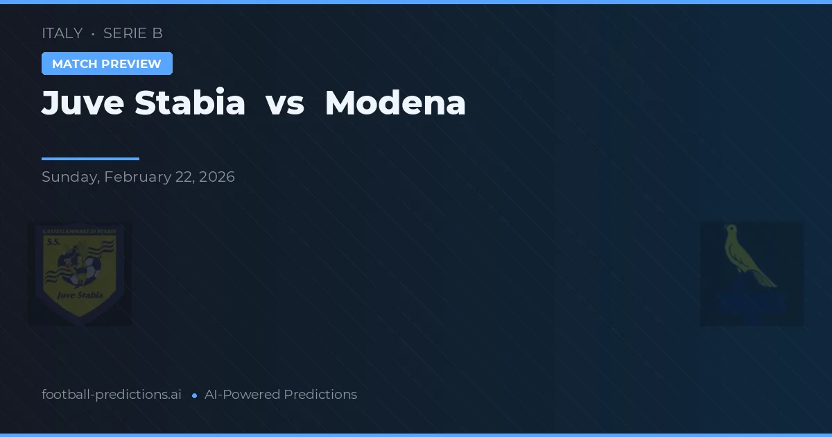 Juve Stabia vs Modena — voorspelling en vooruitblik wedstrijd