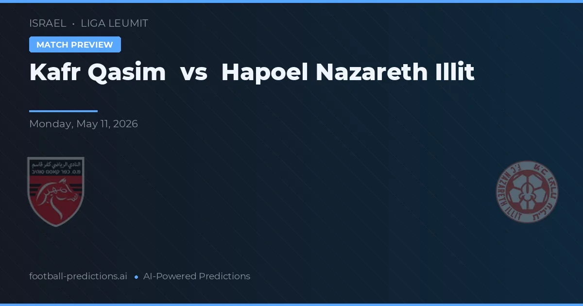 Kafr Qasim vs Hapoel Nazareth Illit — voorspelling en vooruitblik wedstrijd
