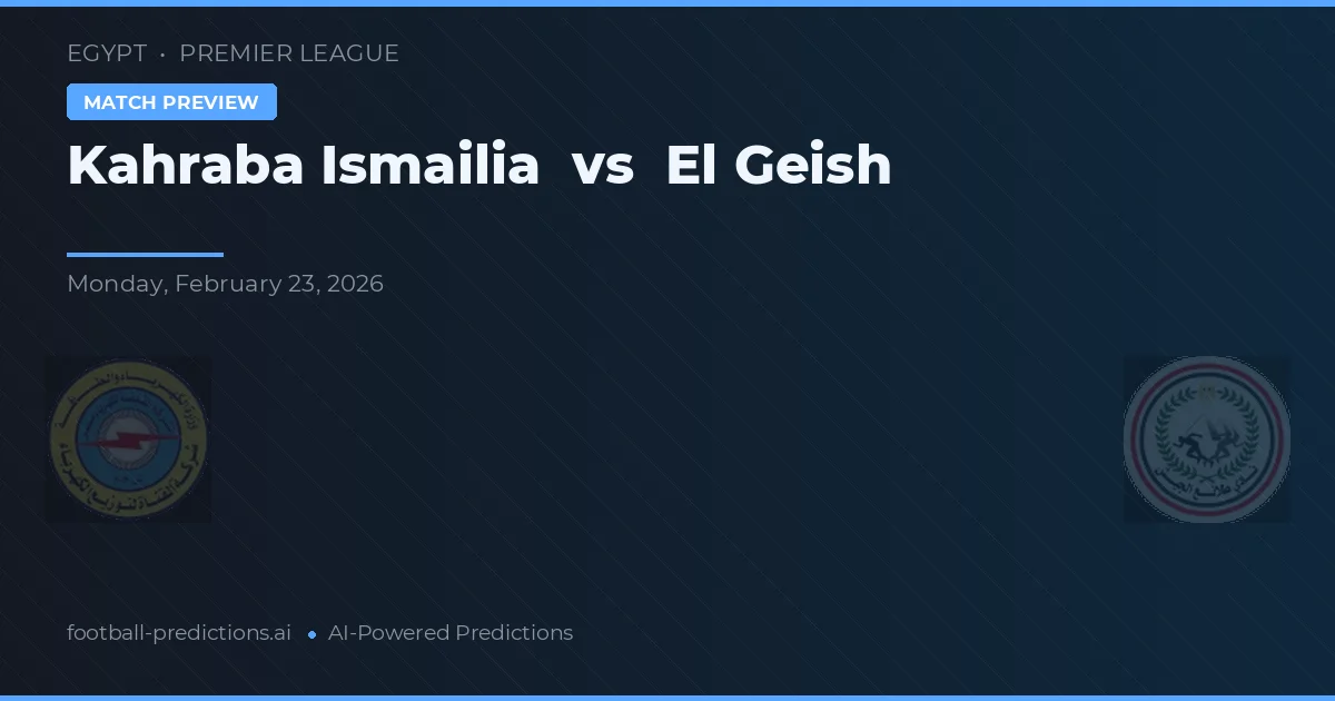 Kahraba Ismailia vs El Geish — voorspelling en vooruitblik wedstrijd
