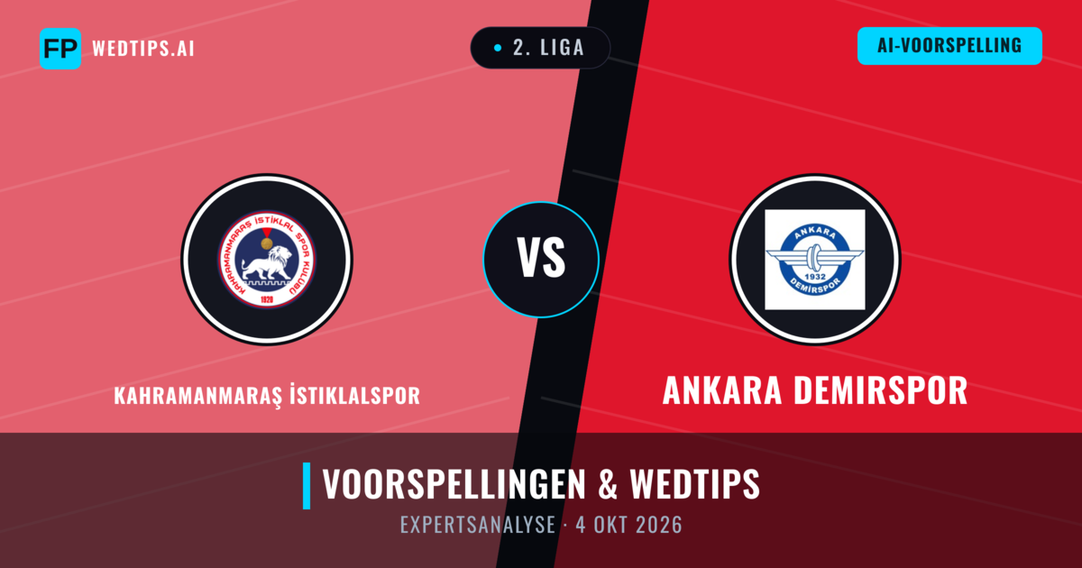 Kahramanmaraş İstiklalspor vs Ankara Demirspor — voorspelling en vooruitblik wedstrijd