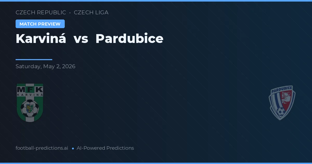 Karviná vs Pardubice — voorspelling en vooruitblik wedstrijd