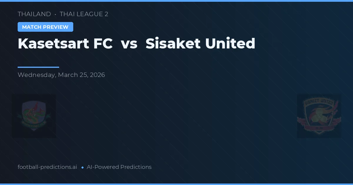 Kasetsart FC vs Sisaket United — voorspelling en vooruitblik wedstrijd